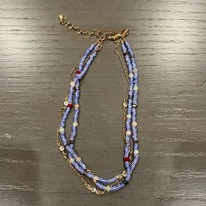 Express Blue Beaded Choker